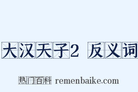 大汉天子2反义词是什么意思的图片